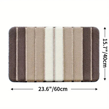 Lumiere Striped Absorbent Bath Mat