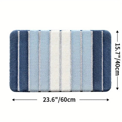 Lumiere Striped Absorbent Bath Mat