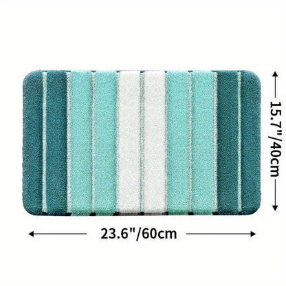 Lumiere Striped Absorbent Bath Mat