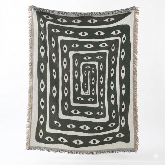 Snake Labyrinth Throw Blanket