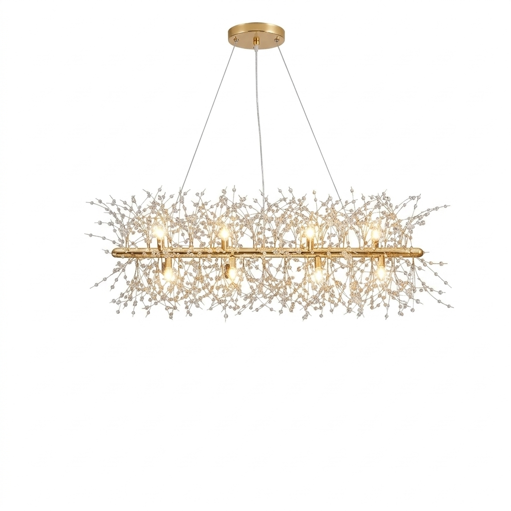 Alice Dandelion Dual-Sided Crystal Linear Chandelier