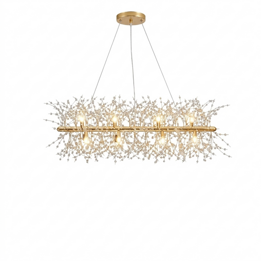Alice Dandelion Dual-Sided Crystal Linear Chandelier