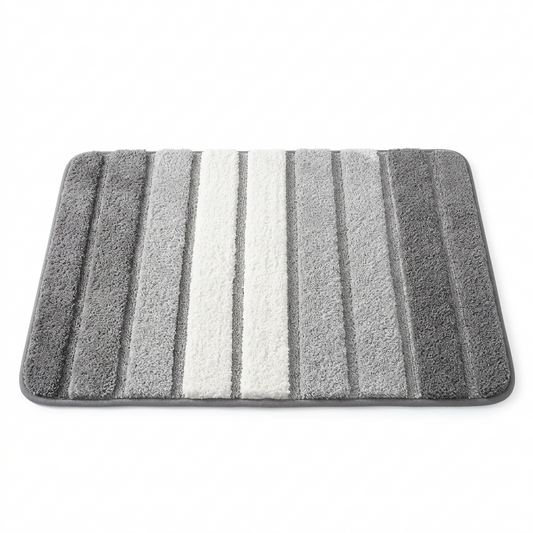 Lumiere Striped Quick-Dry Bath Mat