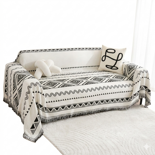 Boho Geometric Sofa Throw