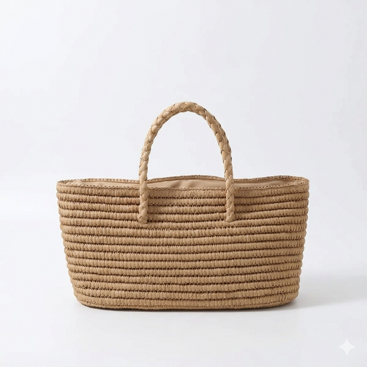 Woven Straw Tote Bag