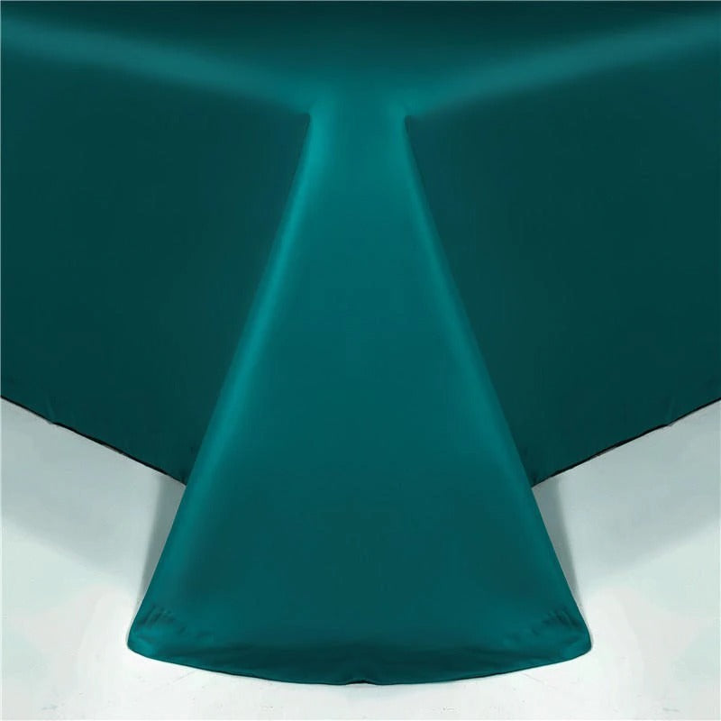 Anahi Green Embroidered Motif Border Egyptian Cotton Duvet Cover Set Duvet Cover Set - Venetto Design Venettodesign.com